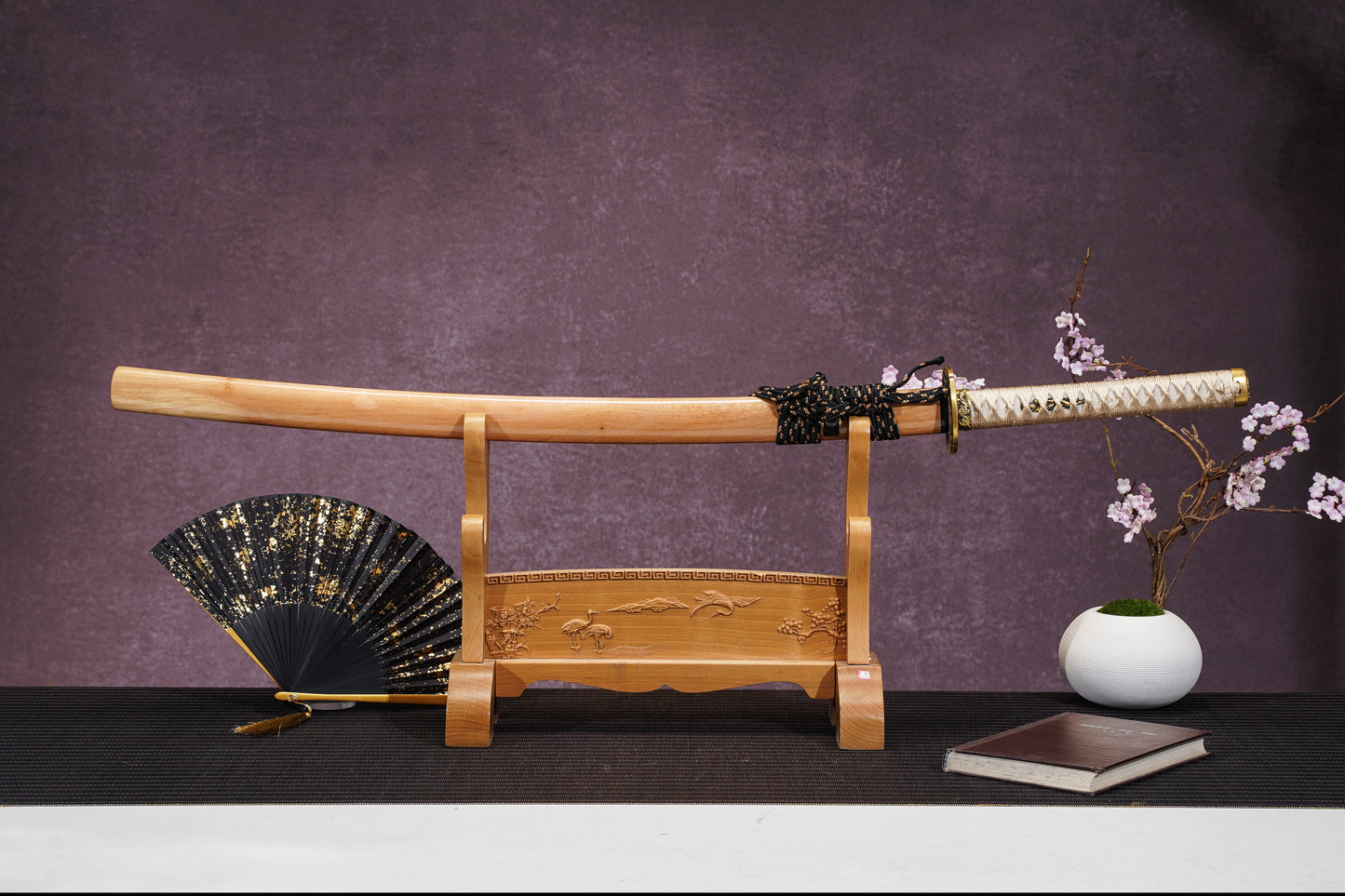 Koshū 孤舟 | Moonswords Katana | Clay-Tempered T10 Carbon Steel | KT19