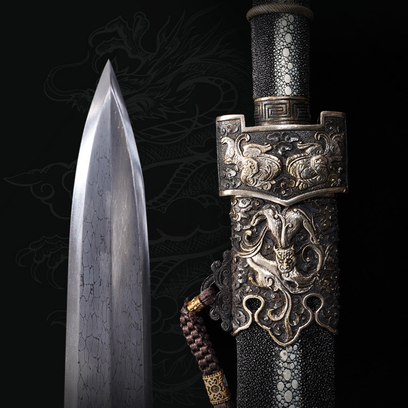 Bing Heng (Warring States Period) | Master Chinese Jian | Damascus Steel | MoonSwords 6314
