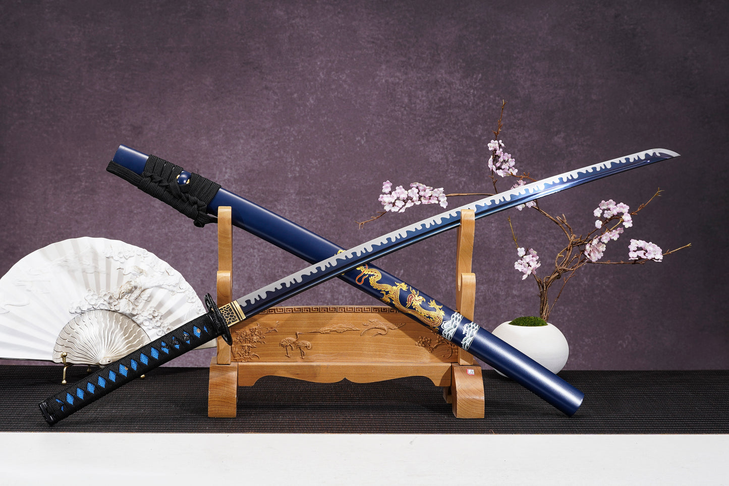 Katana Black Dragon Sword- Manganese Steel Katana,Handcrafted Samurai Sword