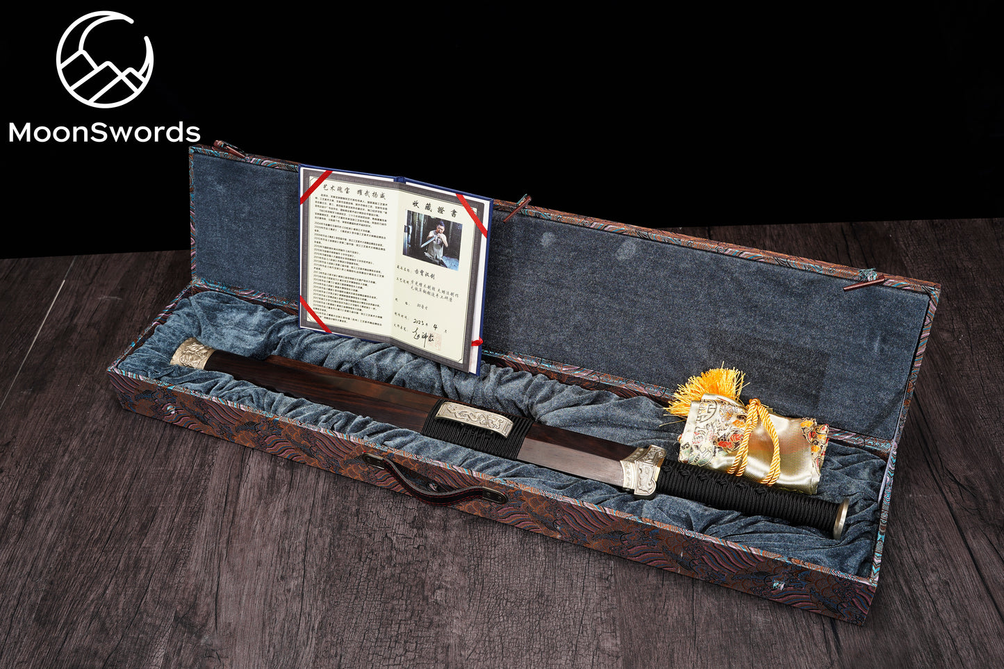 Chi Xiao (Han Dynasty) | Master Chinese Jian | Damascus Steel | MoonSwords SKU 6451