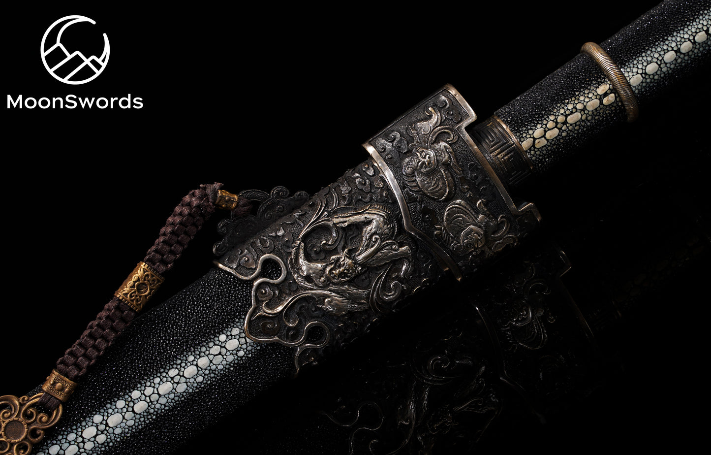 Bing Heng (Warring States Period) | Master Chinese Jian | Damascus Steel | MoonSwords 6314