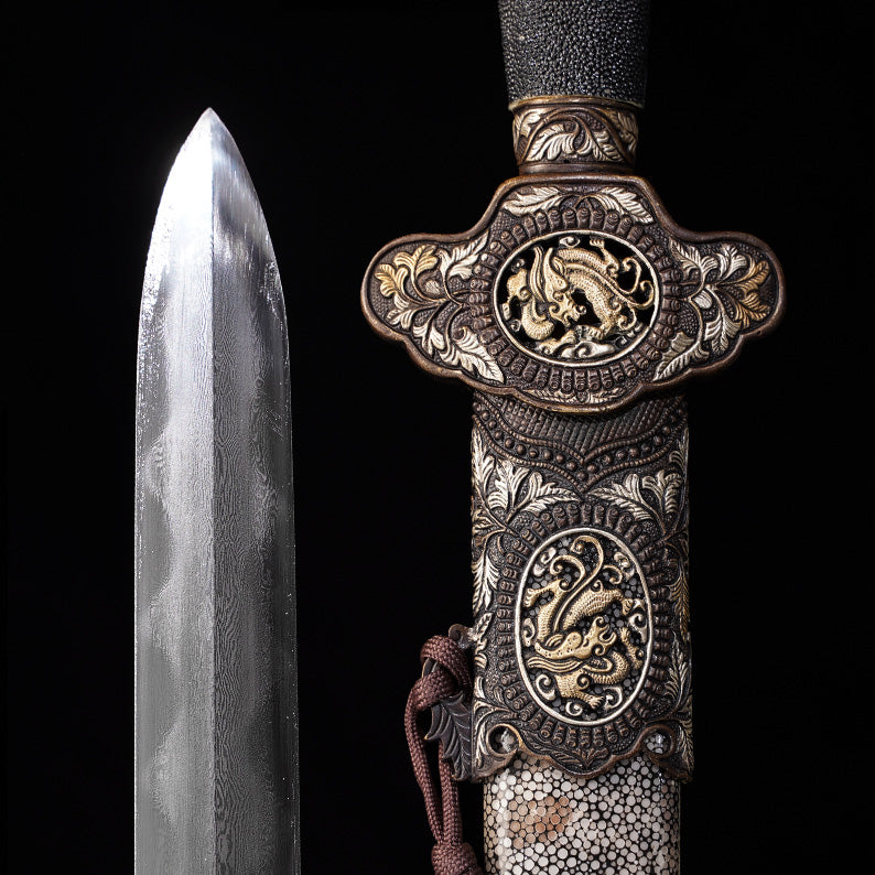 Qian Kun | Hand-Forged Damascus Jian