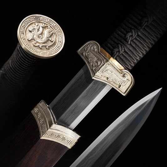 Chi Xiao (Han Dynasty) | Master Chinese Jian | Damascus Steel | MoonSwords SKU 6451