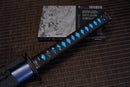 Blue Ocean Katana – Manganese Steel Sword With Wave Hamon Pattern & Snake Tsuba