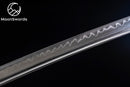 Byakko Katana – Clay Tempered Carbon Steel Samurai Sword With Black Gold Scabbard