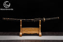 Byakko Katana – Clay Tempered Carbon Steel Samurai Sword With Black Gold Scabbard