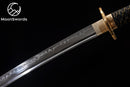 Byakko Katana – Clay Tempered Carbon Steel Samurai Sword With Black Gold Scabbard