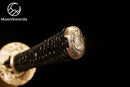 Byakko Katana – Clay Tempered Carbon Steel Samurai Sword With Black Gold Scabbard