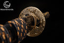 Byakko Katana – Clay Tempered Carbon Steel Samurai Sword With Black Gold Scabbard