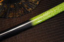 Harugasumi Spring Haze Katana | Lime Green Japanese Sword | Clay-Tempered 1095 Carbon Steel | MoonSwords KT04