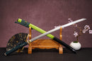 Harugasumi Spring Haze Katana | Lime Green Japanese Sword | Clay-Tempered 1095 Carbon Steel | MoonSwords KT04
