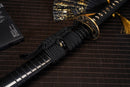 Moonswords Katana | Evil Dragon Katana - Clay Tempered Steel, Black Lacquered Saya