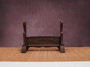 Front view of Rosewood Crane Sword Stand with two tiers