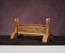 The side view of Solid Wood Crane Sword Stands