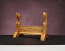 The side view of Solid Wood Crane Sword Stands with two tiers