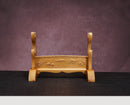 The front view of Solid Wood Crane Sword Stands with two tiers