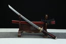 T10 Steel Wakizashi Clay Tempered Full Tang with Bronze Tsuba and Menuki (Shōryū 昇龍 )