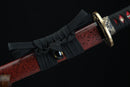 T10 Steel Wakizashi Clay Tempered Full Tang with Bronze Tsuba and Menuki (Shōryū 昇龍 )