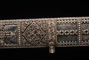 Close up of the solid silver shealth of the Yongle Emperor sword