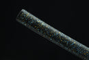 1095 High Carbon Steel Katana, Silver and gold-plated white bronze fittings, Clay-tempered, Hand-Forged, Full Tang, Mōko 猛虎