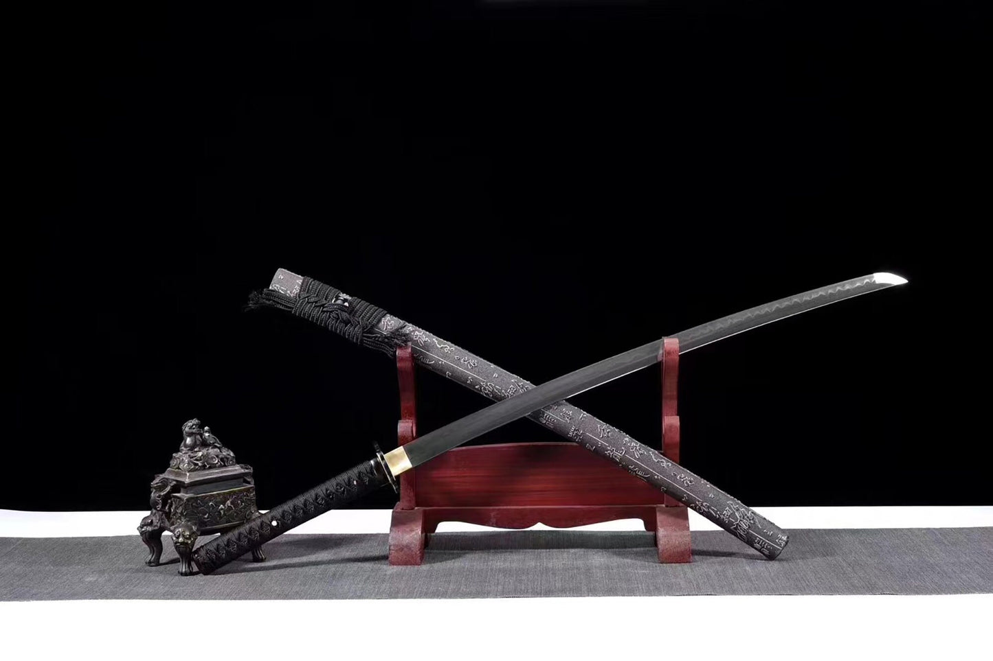 The Ghost Katana, Sword, full Tang, Gift for Guy,HandcraftedBlade,BronzeFittings, GiftsForSwordLovers