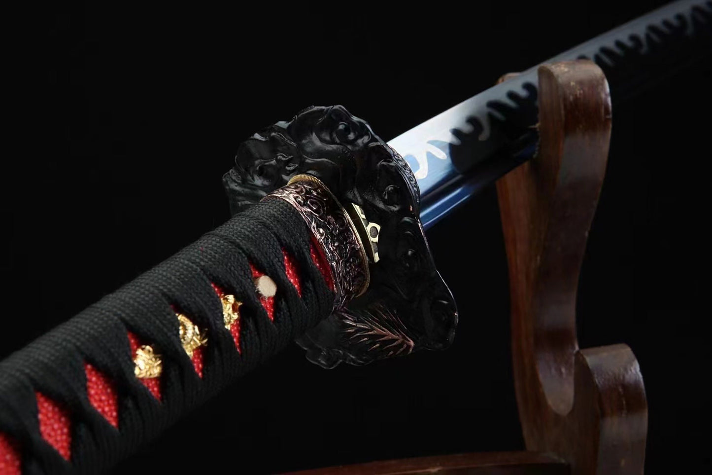 a close-up of a sword handle